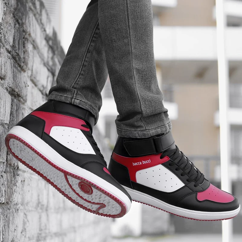 Bacca Bucci RED:BLACK Tiger Sneakers for Men | Best Price UAE